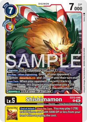 Shishimamon, Digimon card EX12-046
