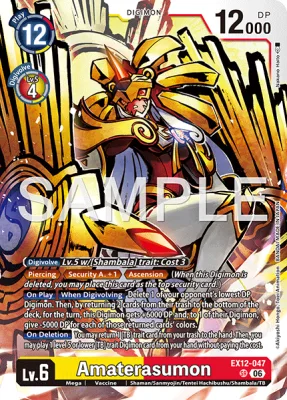 Amaterasumon, Digimon card EX12-047