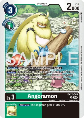 Angoramon, Digimon card EX12-049