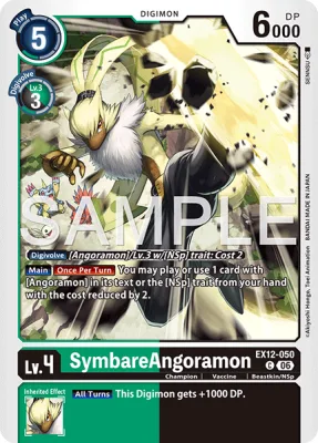 SymbareAngoramon, Digimon card EX12-050