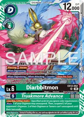 Diarbbitmon, Digimon card EX12-052