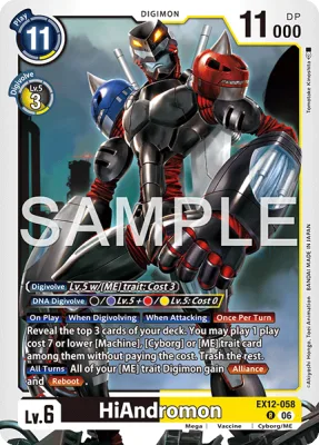 HiAndromon, Digimon card EX12-058