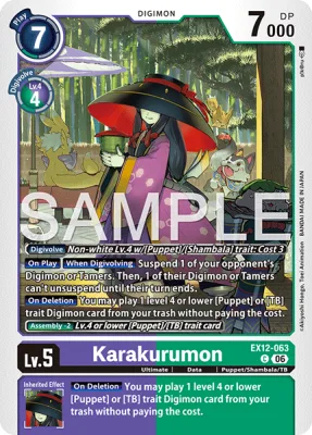 Karakurumon, Digimon card EX12-063