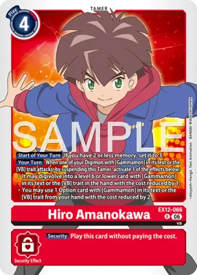 Hiro Amanokawa, Digimon card EX12-066