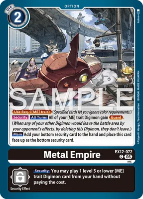 Metal Empire, Digimon card EX12-072