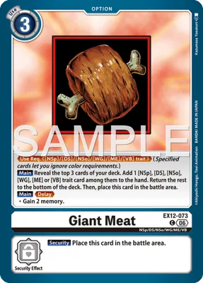 Giant Meat, Digimon card EX12-073