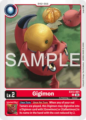 Gigimon, Digimon card EX13-001