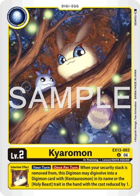 Kyaromon, Digimon card EX13-003