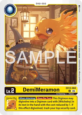 DemiMeramon, Digimon card EX13-004
