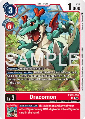 Dracomon, Digimon card EX13-008