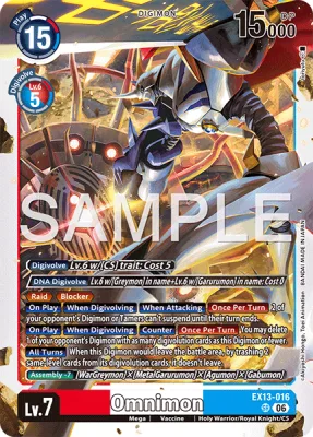 Omnimon, Digimon card EX13-016