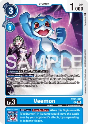 Veemon, Digimon card EX13-017