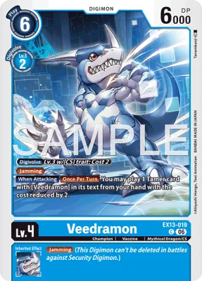 Veedramon, Digimon card EX13-019