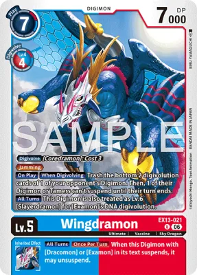 Wingdramon, Digimon card EX13-021