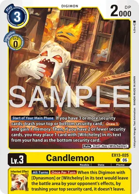 Candlemon, Digimon card EX13-025