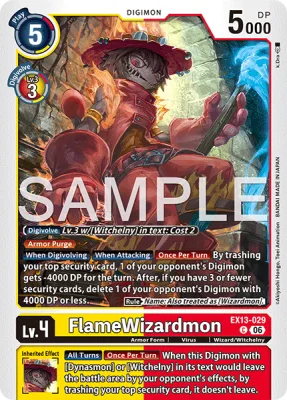 FlameWizardmon, Digimon card EX13-029