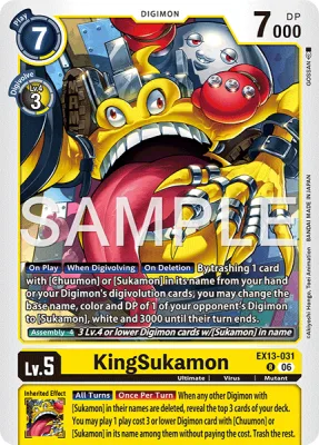 KingSukamon, Digimon card EX13-031