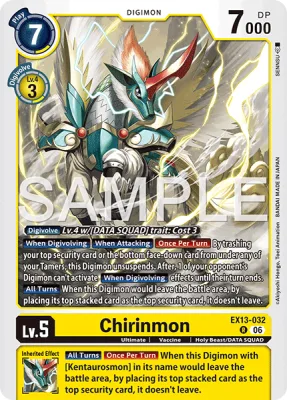Chirinmon, Digimon card EX13-032