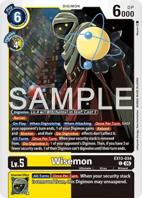Wisemon, Digimon card EX13-034