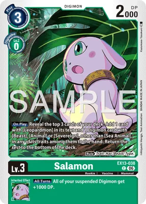 Salamon, Digimon card EX13-038