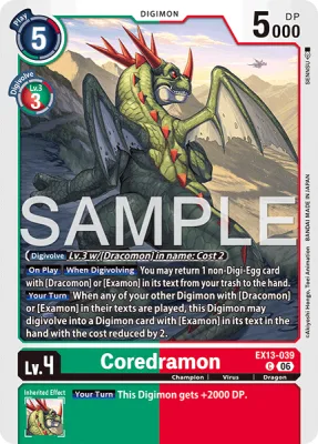 Coredramon, Digimon card EX13-039