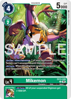 Mikemon, Digimon card EX13-040