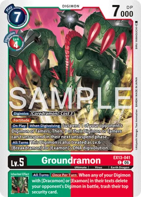 Groundramon, Digimon card EX13-041