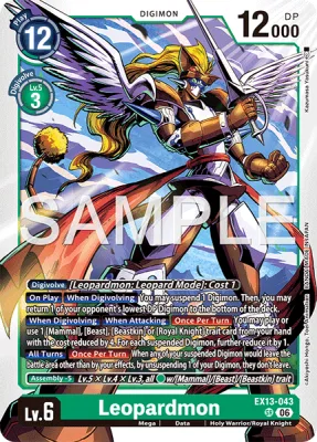 Leopardmon, Digimon card EX13-043