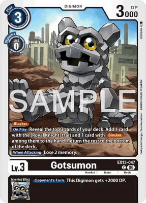 Gotsumon, Digimon card EX13-047