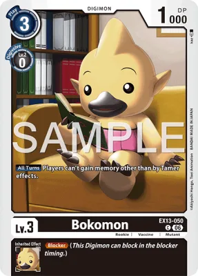 Bokomon, Digimon card EX13-050
