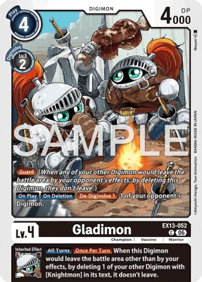 Gladimon, Digimon card EX13-052