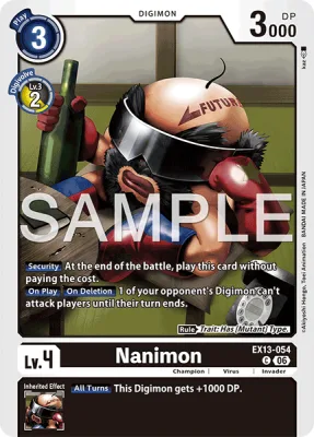 Nanimon, Digimon card EX13-054