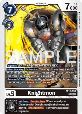 Knightmon, Digimon card EX13-058