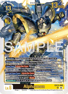 Alphamon, Digimon card EX13-060