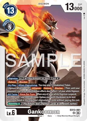 Gankoomon, Digimon card EX13-061