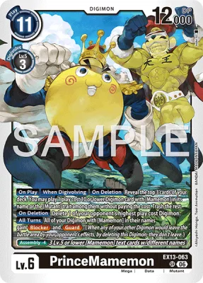 PrinceMamemon, Digimon card EX13-063