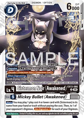 Sistermon Noir (Awakened), Digimon card EX13-066