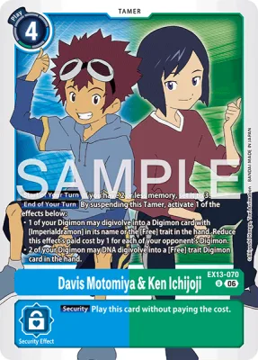 Davis Motomiya & Ken Ichijoji, Digimon card EX13-070