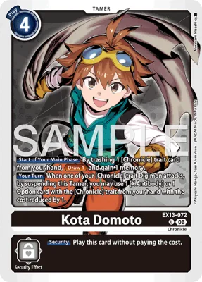 Kota Domoto, Digimon card EX13-072