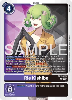 Rie Kishibe, Digimon card EX13-074
