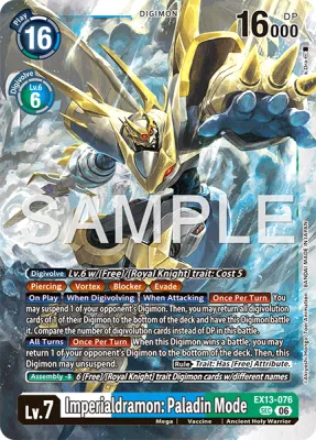 Imperialdramon: Paladin Mode, Digimon card EX13-076