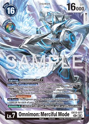 Omnimon: Merciful Mode, Digimon card EX13-077