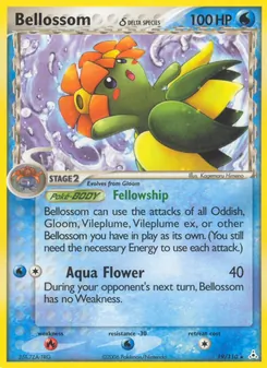 Bellossom δ — Holon Phantoms #19, 2006. Illustrated by Kagemaru Himeno.