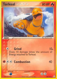 Torkoal — Holon Phantoms #33, 2006. Illustrated by Mitsuhiro Arita.