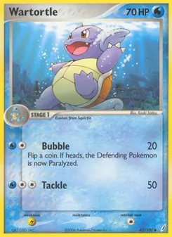 Wartortle — Crystal Guardians #42, 2006. Illustrated by Kouki Saitou.