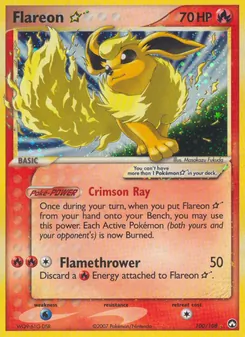 Flareon ☆ — Power Keepers #100, 2007. Illustrated by Masakazu Fukuda.