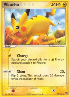 Pikachu — Power Keepers #57, 2007. Illustrated by Kagemaru Himeno.