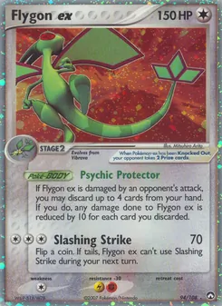 Flygon ex — Power Keepers #94, 2007. Illustrated by Mitsuhiro Arita.