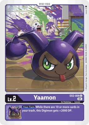 Yaamon, Digimon card EX2-006