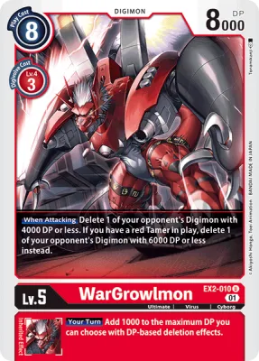 WarGrowlmon, Digimon card EX2-010